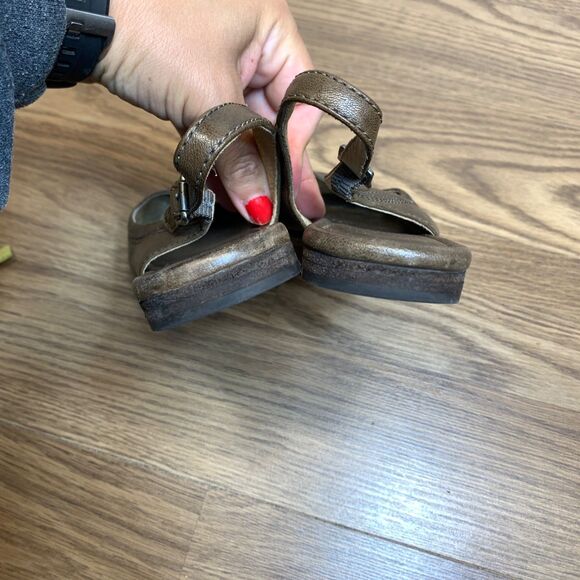 Frye Leather Carson Sling Back Womens Size 8.5 M Shoes Ballet Flats Brown - Picture 4 of 9